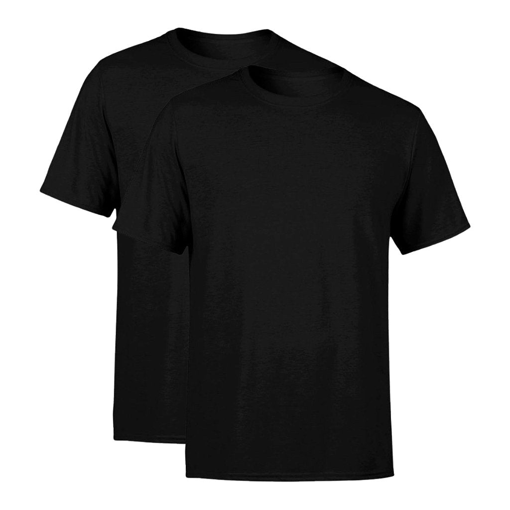 Kit 2 Camisetas Premium Preta Masculina Lisa 100% Algodão