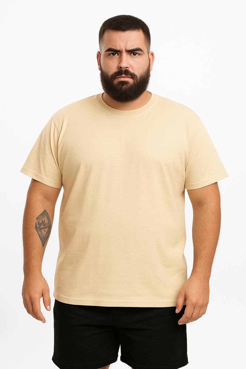 Camiseta Masculina Plus Size Camisa Lisa Algodão Premium