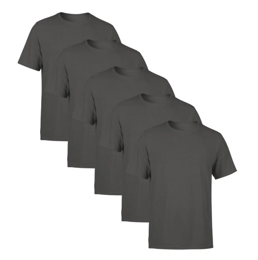 Kit 5 Camisetas Chumbo SSB Brand Masculina Lisa Premium 100% Algodão