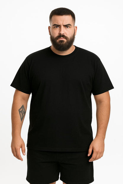 Camiseta Masculina Plus Size Camisa Lisa Algodão Premium