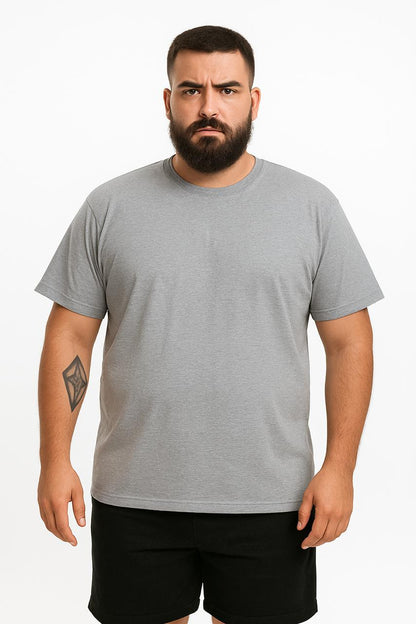Camiseta Masculina Plus Size Camisa Lisa Algodão Premium