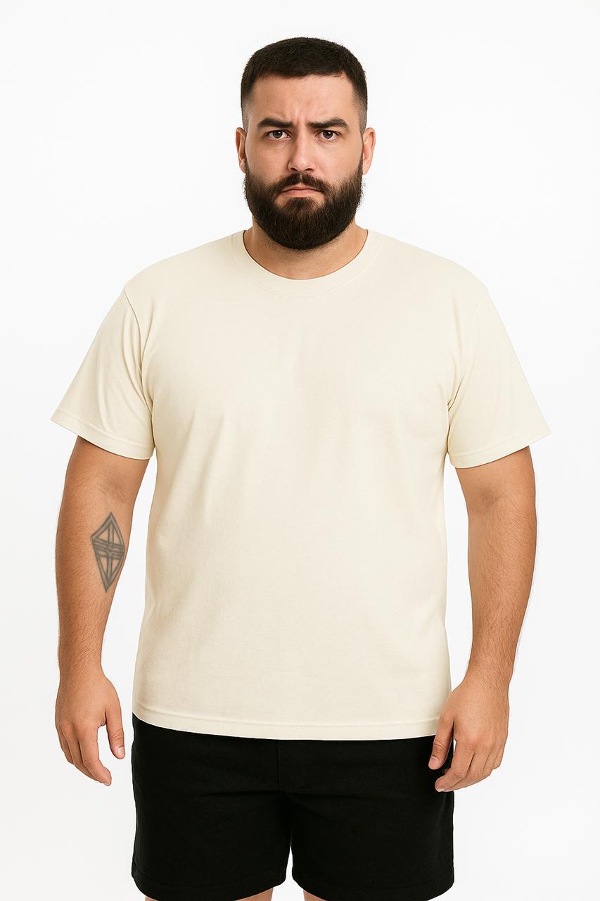 Camiseta Masculina Plus Size Camisa Lisa Algodão Premium